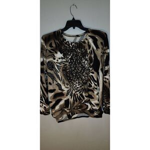 Animal Print Bling Sweater